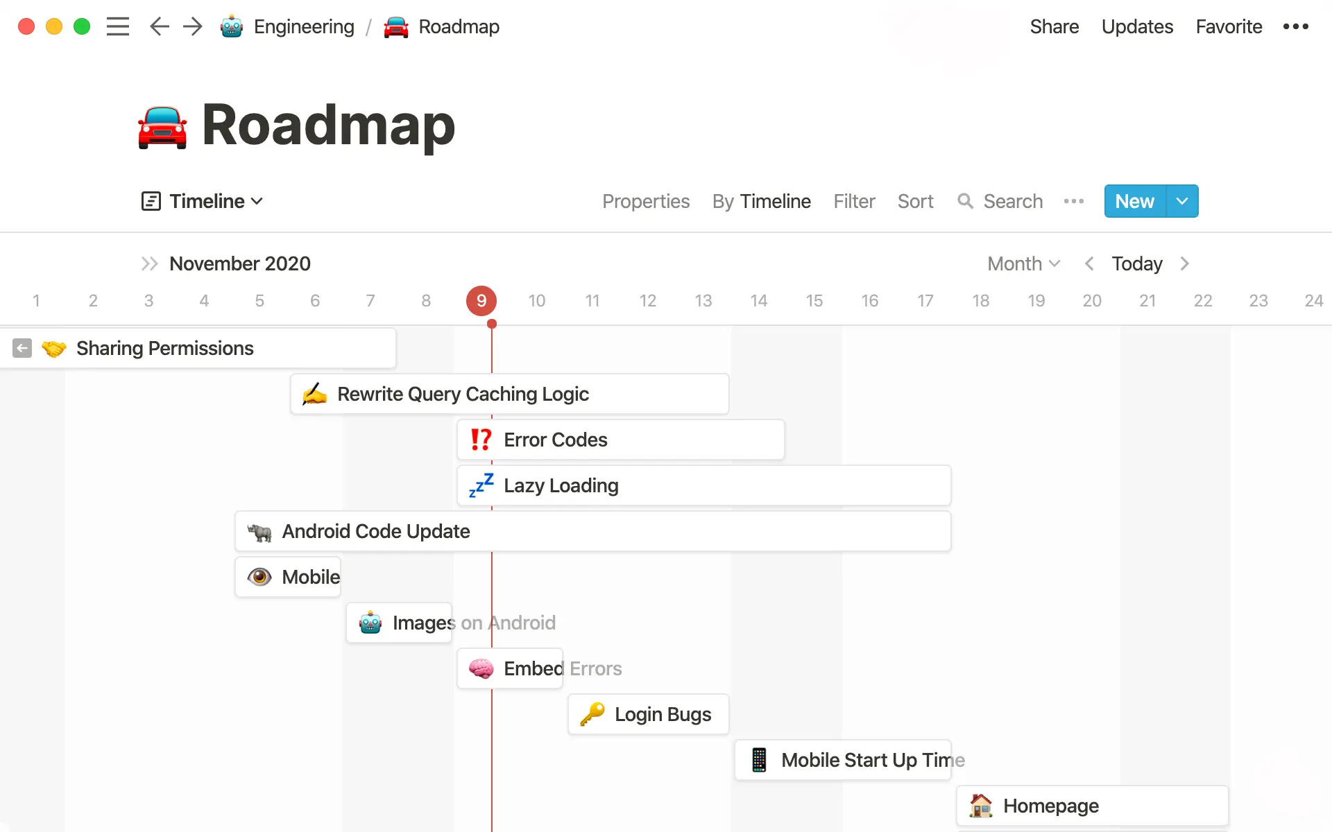 Timeline view hero