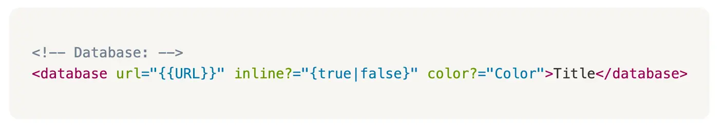 Notion-flavoured Markdown: Databases