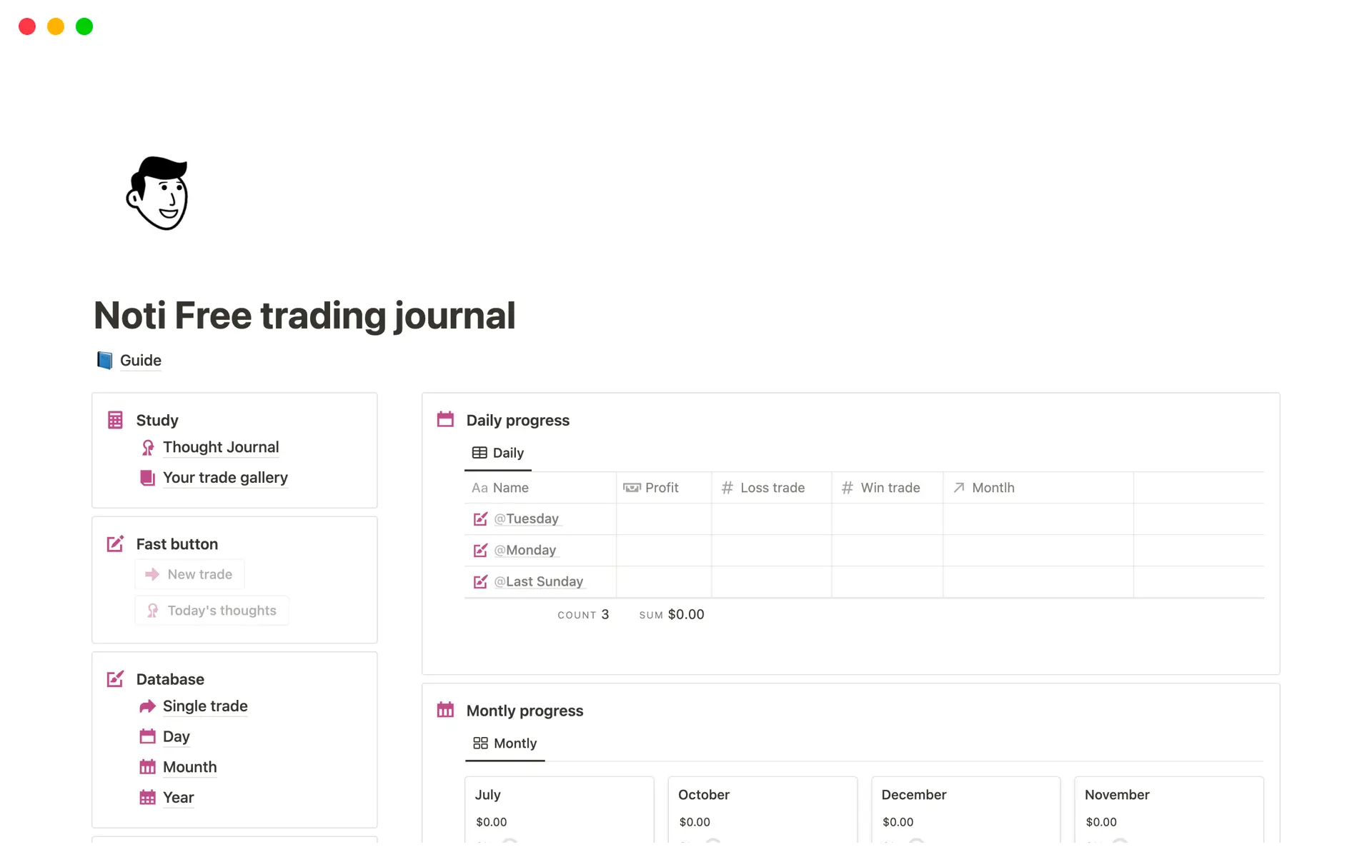 Screenshot of Top 10 Investing Templates in Notion collection by Notion