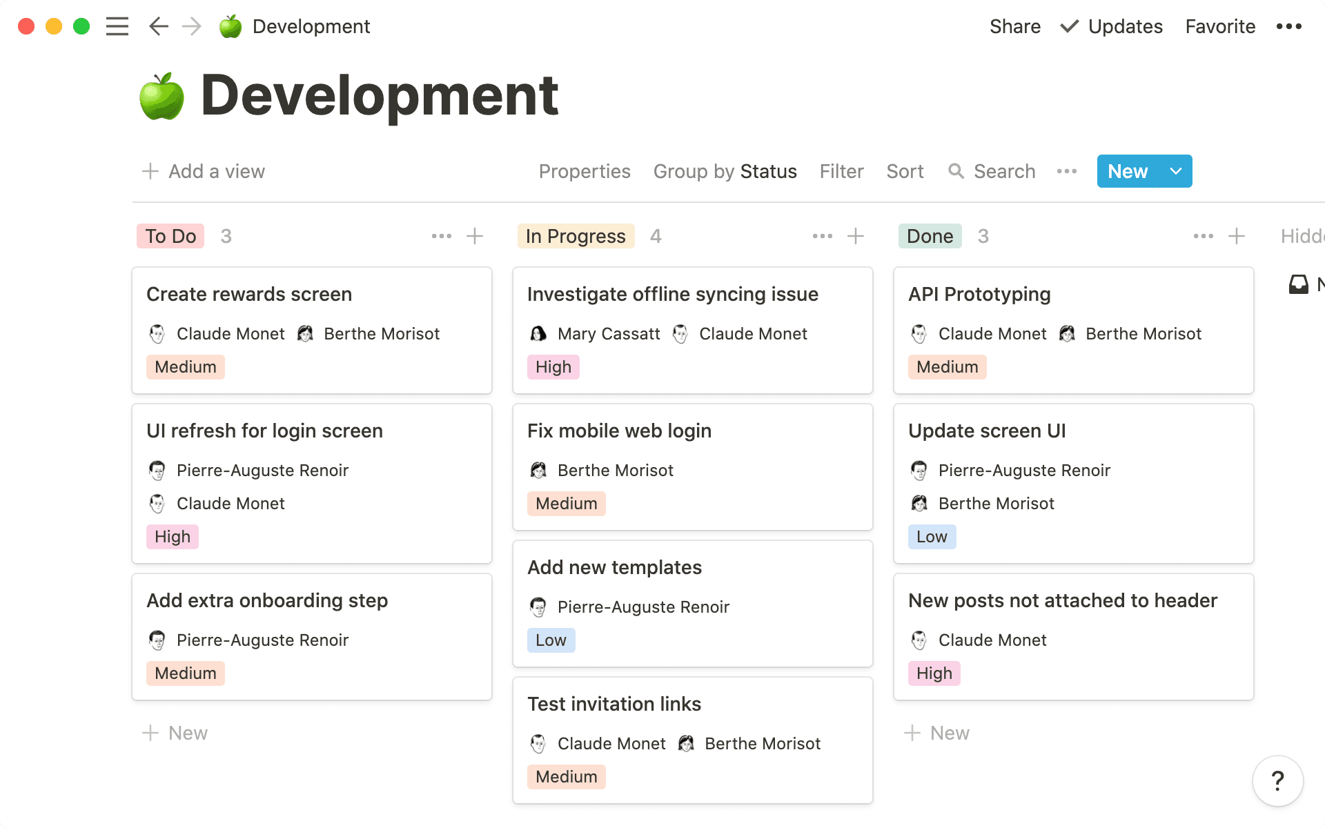 Organisez vos projets d’ingénierie dans un tableau kanban facile à utiliser.