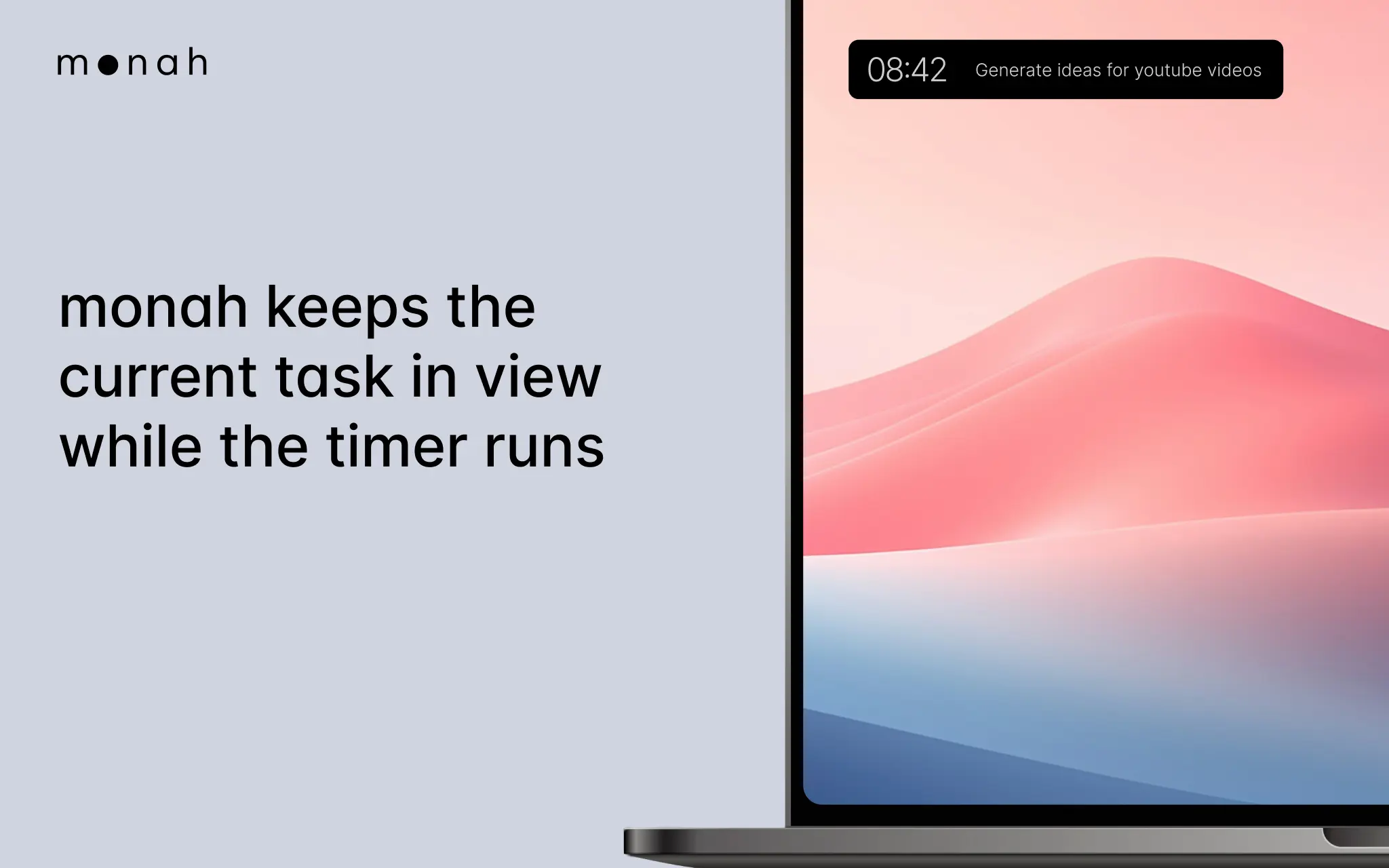 A focus timer that lives on your Mac, next to your Notion tasks.