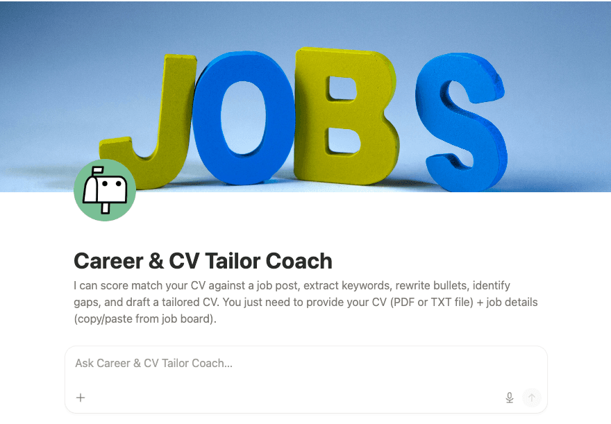 Career & CV Tailor Coach