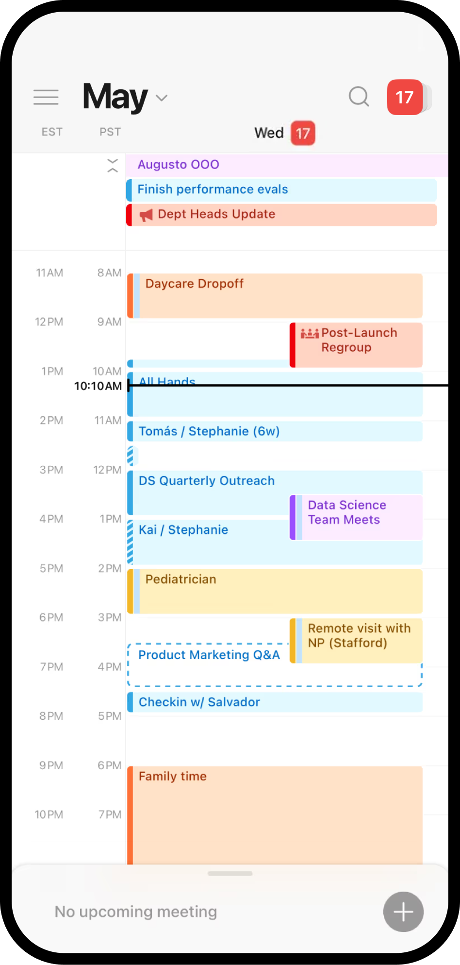 A screenshot of Notion Calendar on mobile